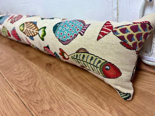 Fish Tapestry Draught Excluder – Handmade Farmhouse Charm
