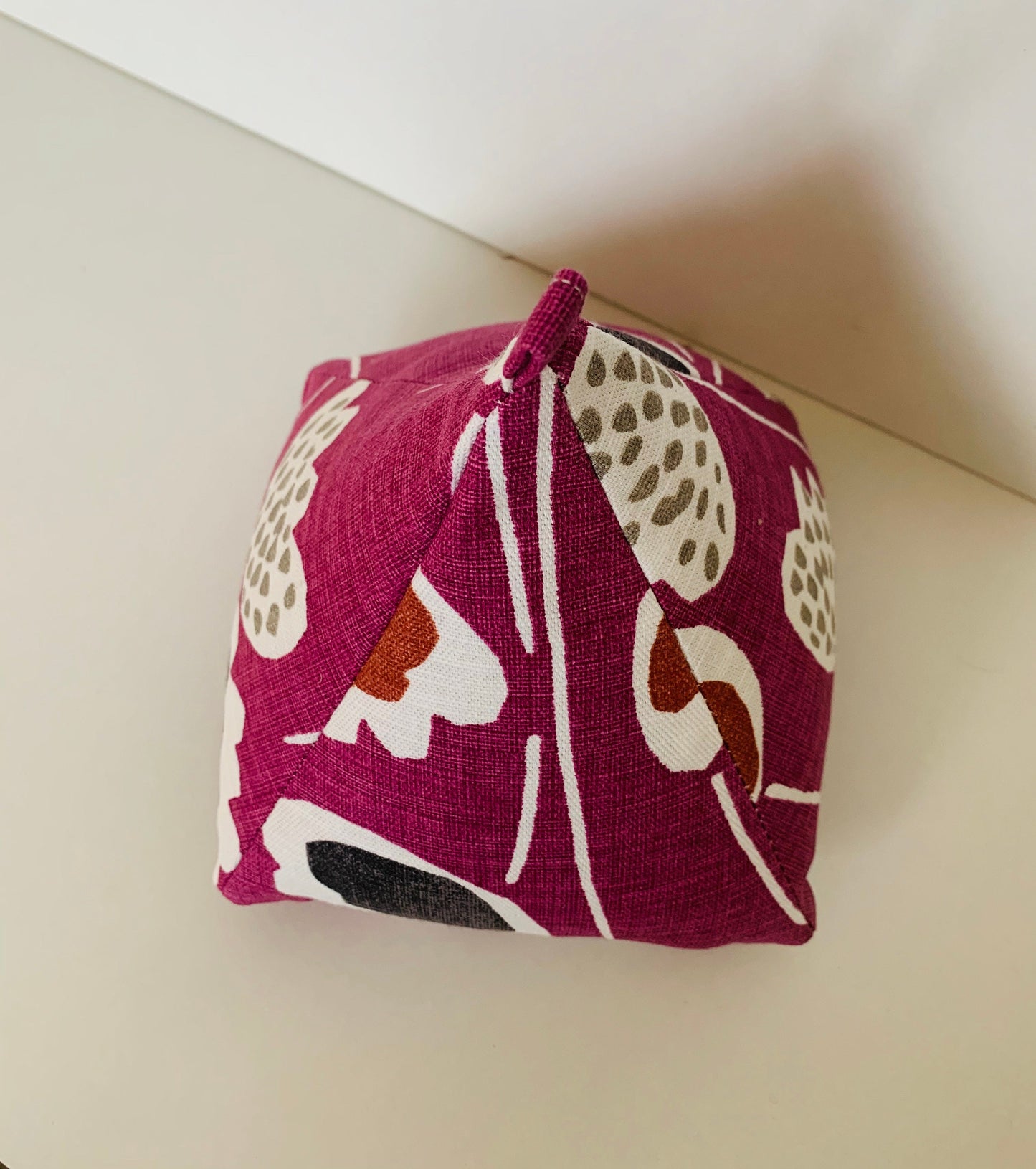 Deep Purple Scandi Floral Doorstop: Nordic Home Decor