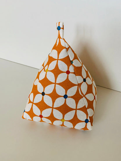 Orange Scandi Door Stop: Retro Home Decor