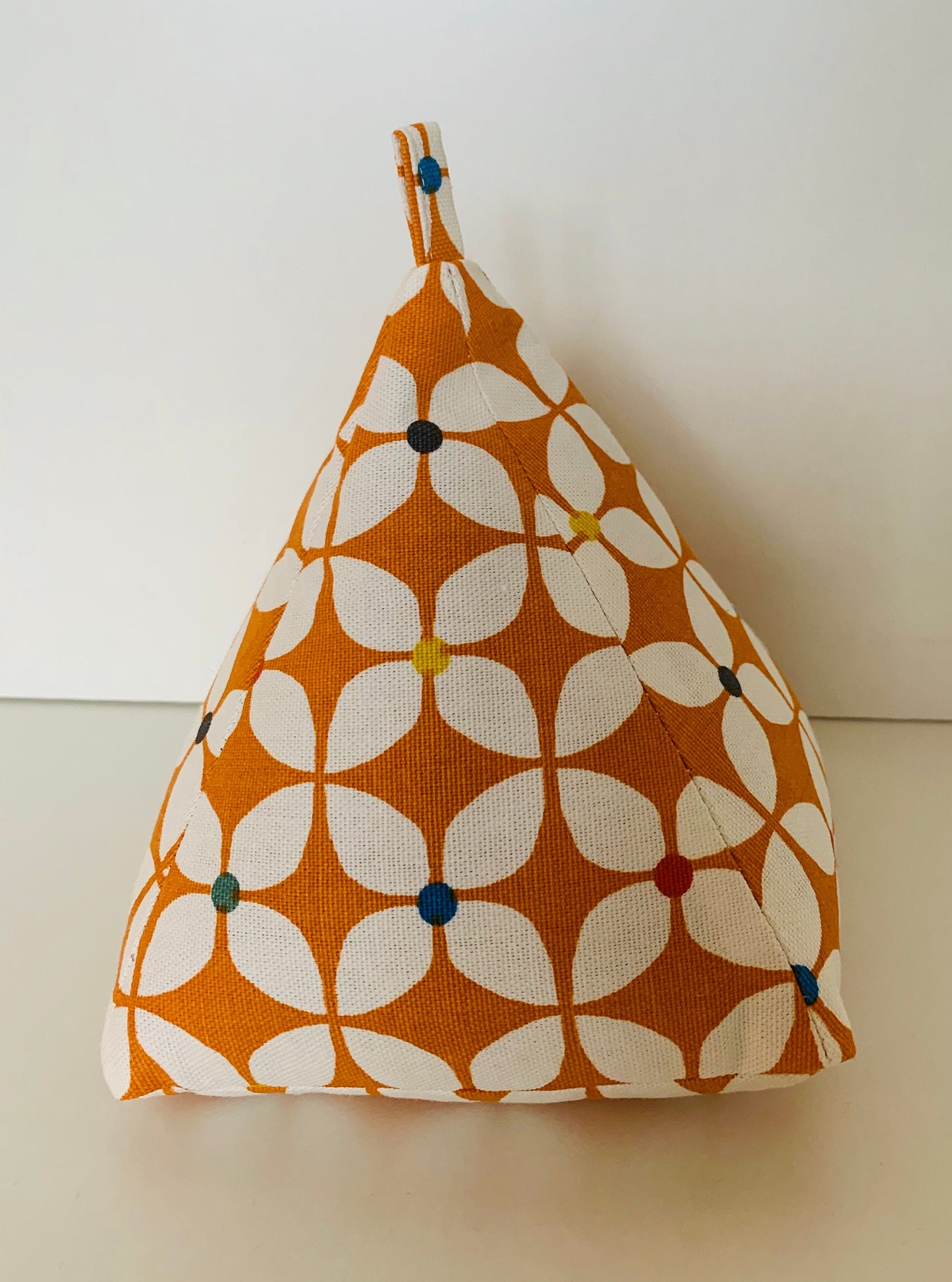 Orange Scandi Door Stop: Retro Home Decor