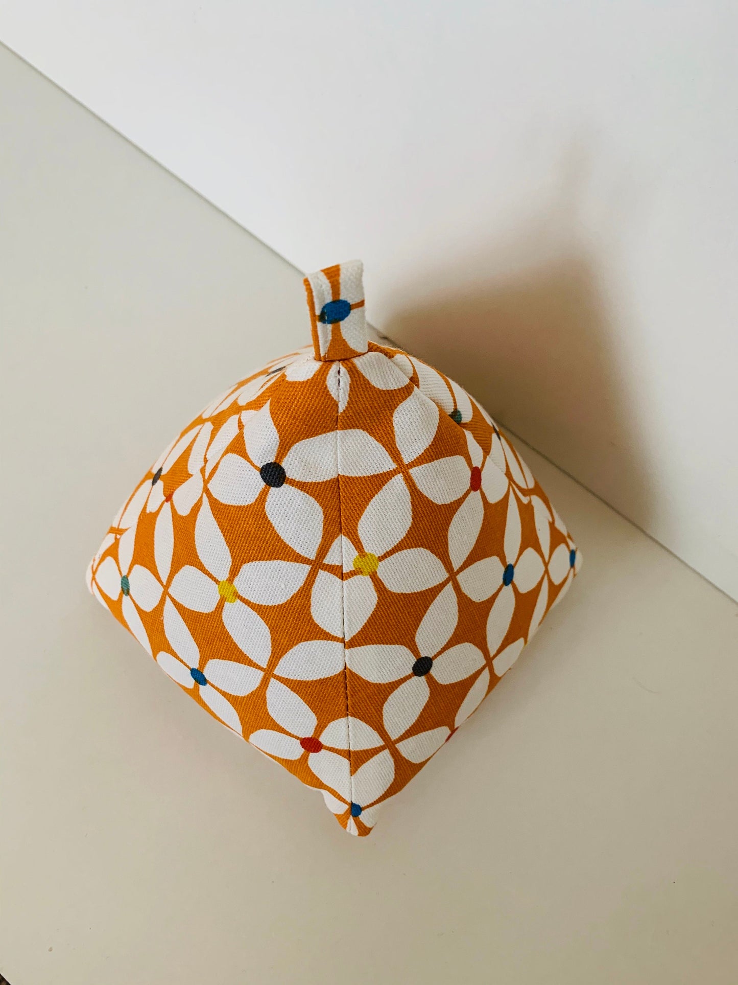 Orange Scandi Door Stop: Retro Home Decor