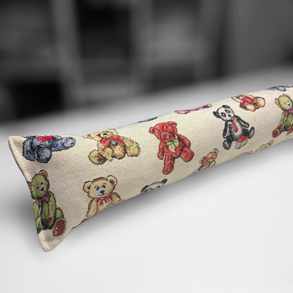 Teddy Bear Tapestry Draught Excluder – Weighted, Farmhouse Decor