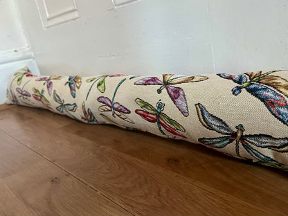 Dragonfly Tapestry Draught Excluder – Handmade Elegance