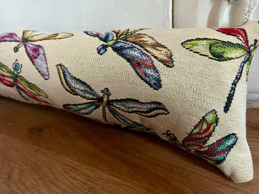 Dragonfly Tapestry Draught Excluder – Handmade Elegance