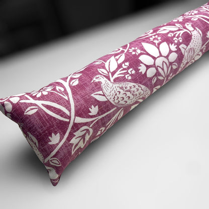Deep Purple Woodland Hares Draught Excluder – Handmade in 70-200cm Length
