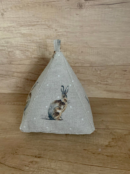 Mr Hare Print Pyramid Door Stop: Farmhouse Decor