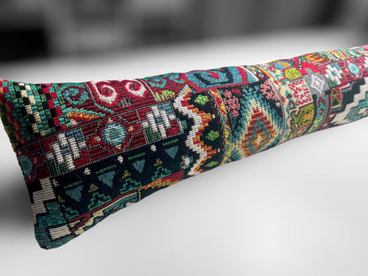 Moroccan Tapestry Heavy Draught Excluder – Farmhouse Boho Decor