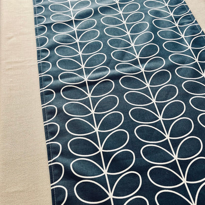 Grey Linear Stem Orla Kiely Table Runner: Retro Decor, Sizes 120cm-320cm