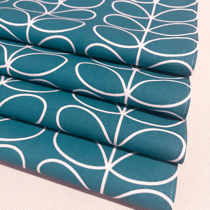 Orla Kiely Linear Stem - Duckegg Teal Blue - Made to Measure Roman Blinds
