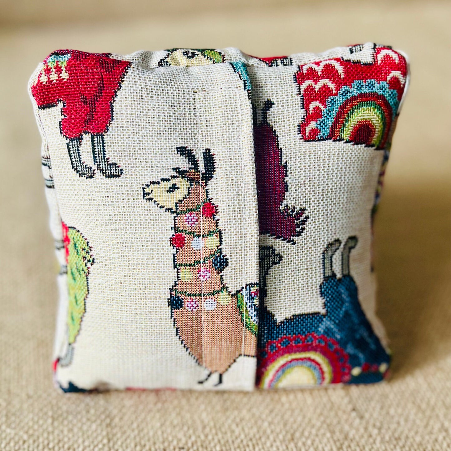 Llama Tapestry Doorstop: Boho Rustic Home Decor