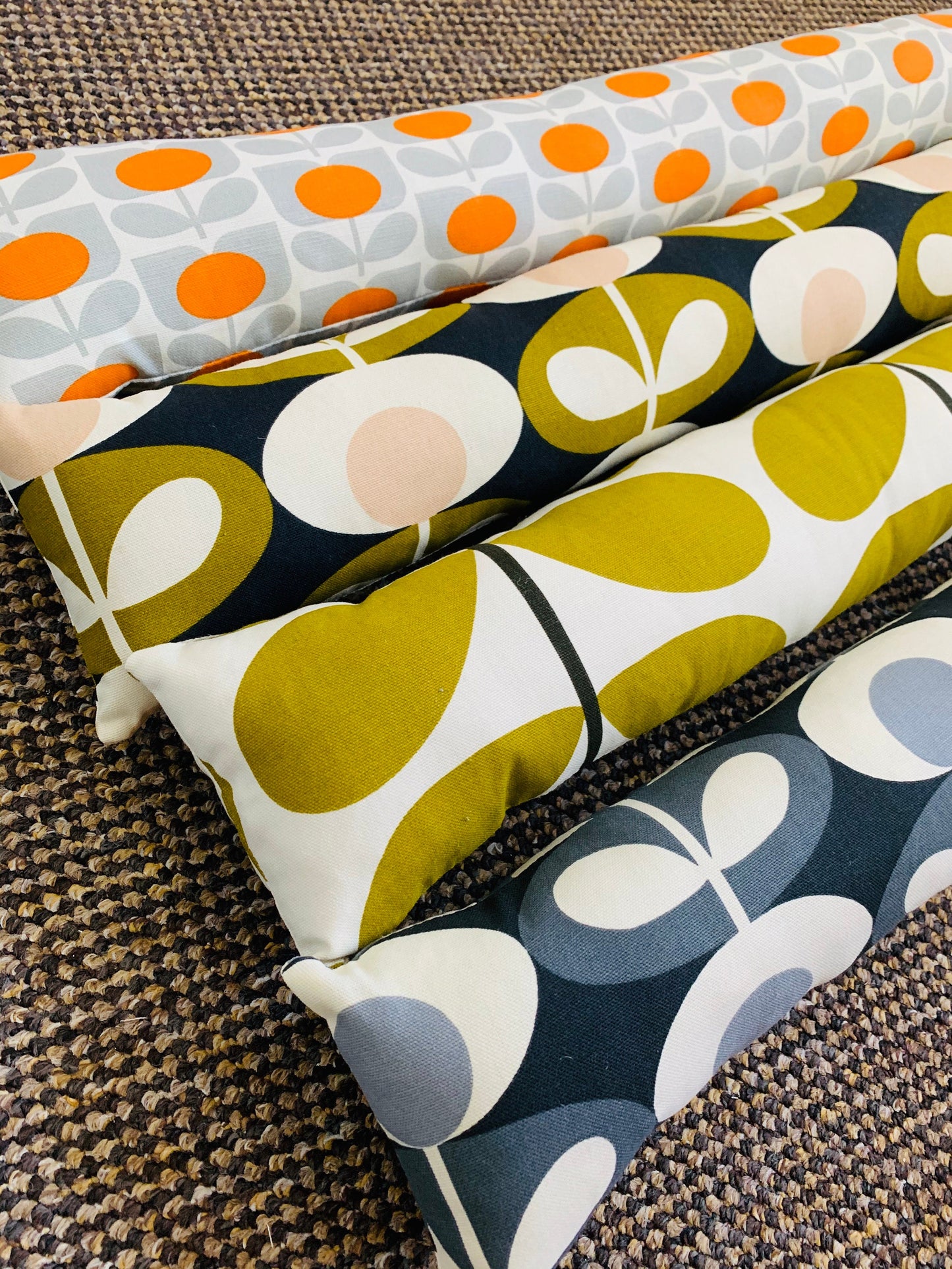 Navy Blue Stem Orla Kiely Heavy Draught Excluder – Retro Decor