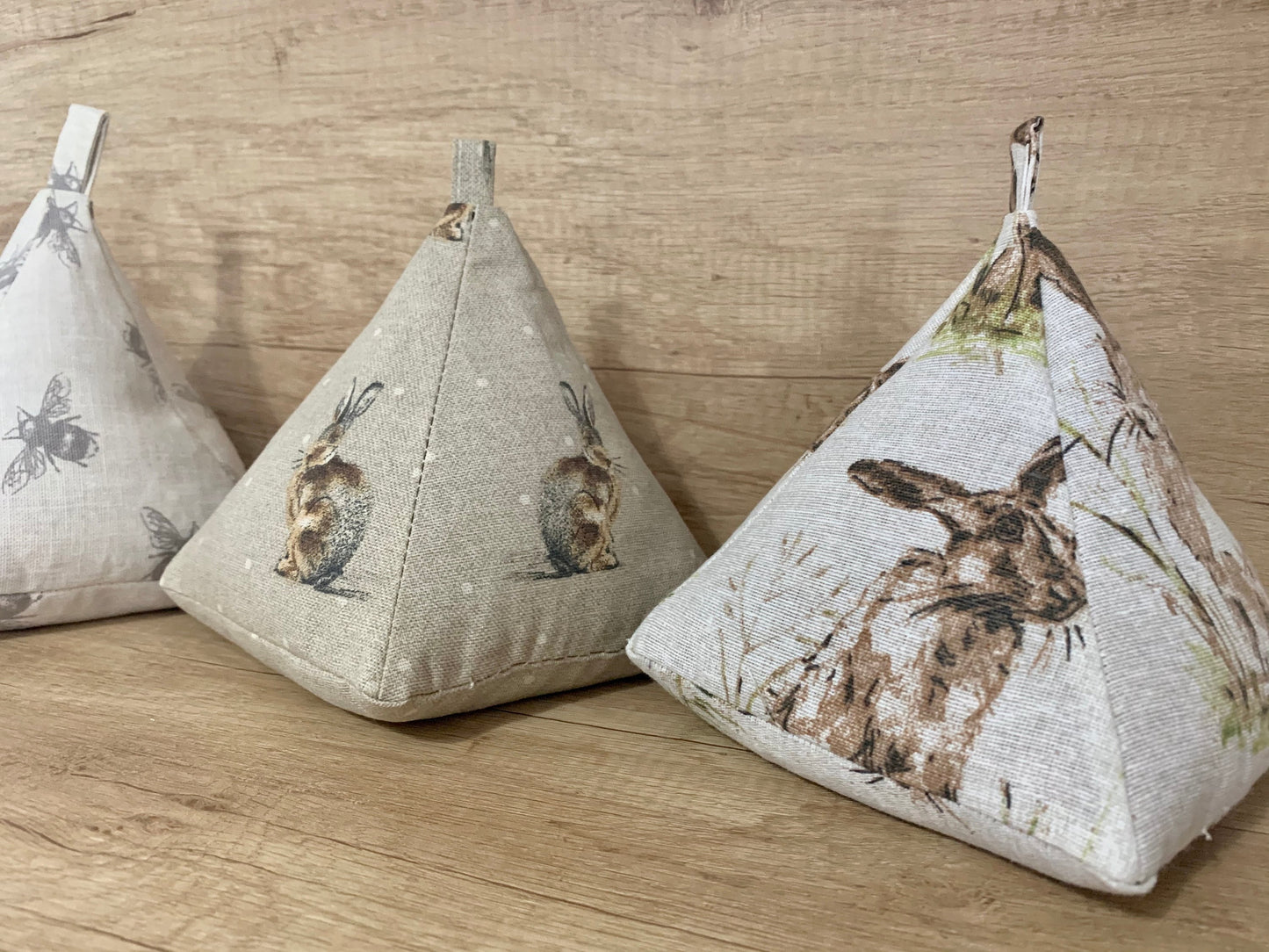 Mr Hare Print Pyramid Door Stop: Farmhouse Decor