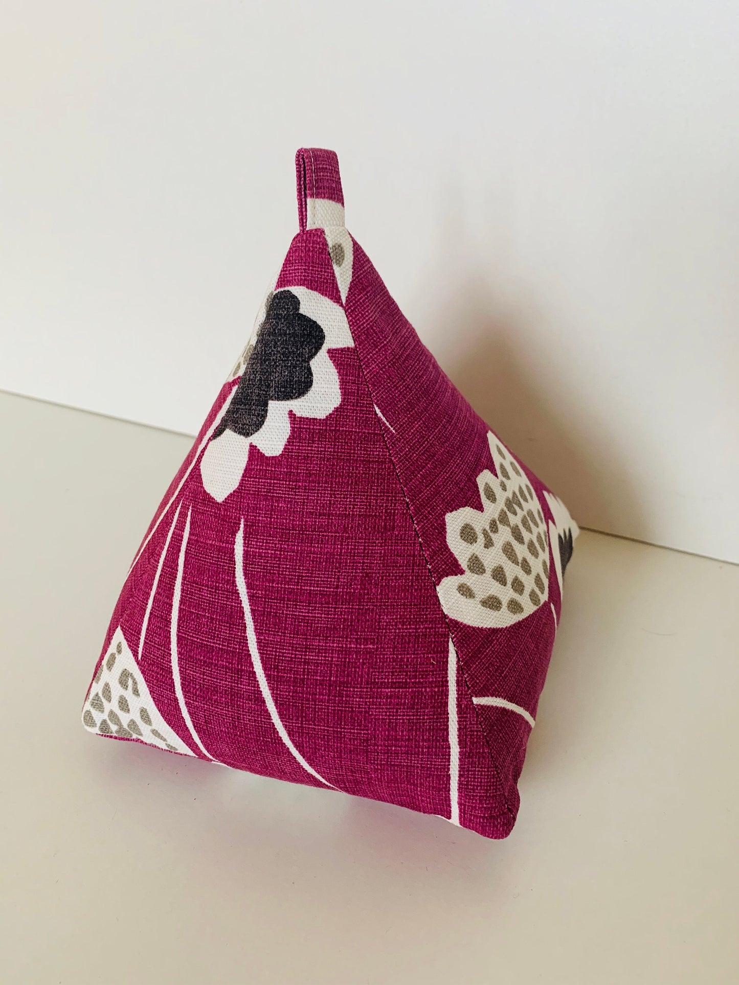 Deep Purple Scandi Floral Doorstop: Nordic Home Decor