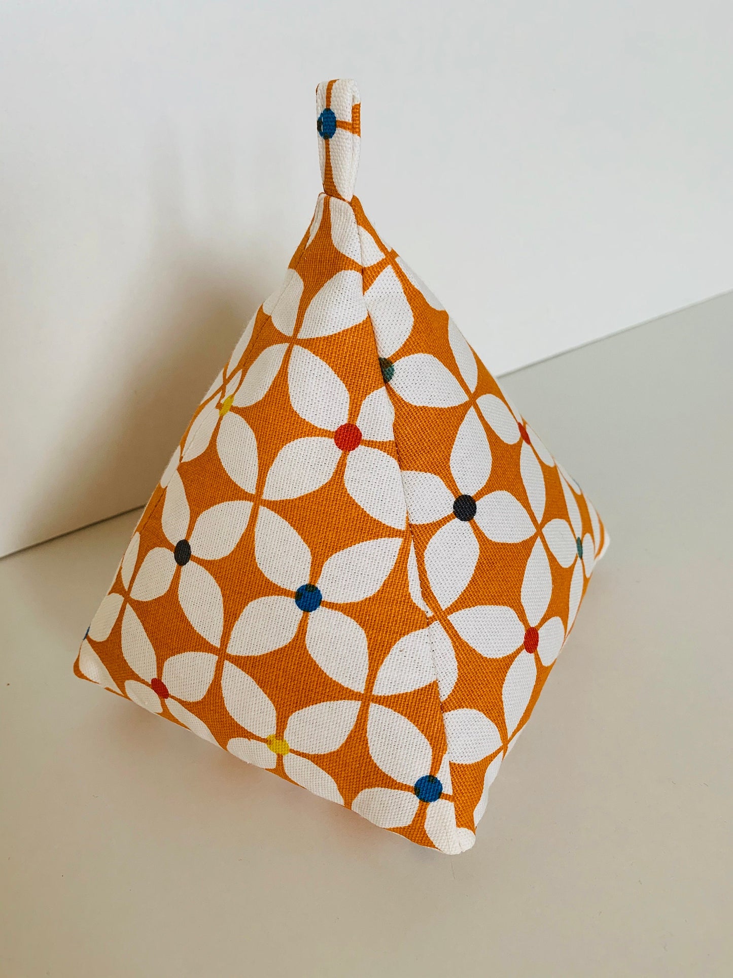 Orange Scandi Door Stop: Retro Home Decor