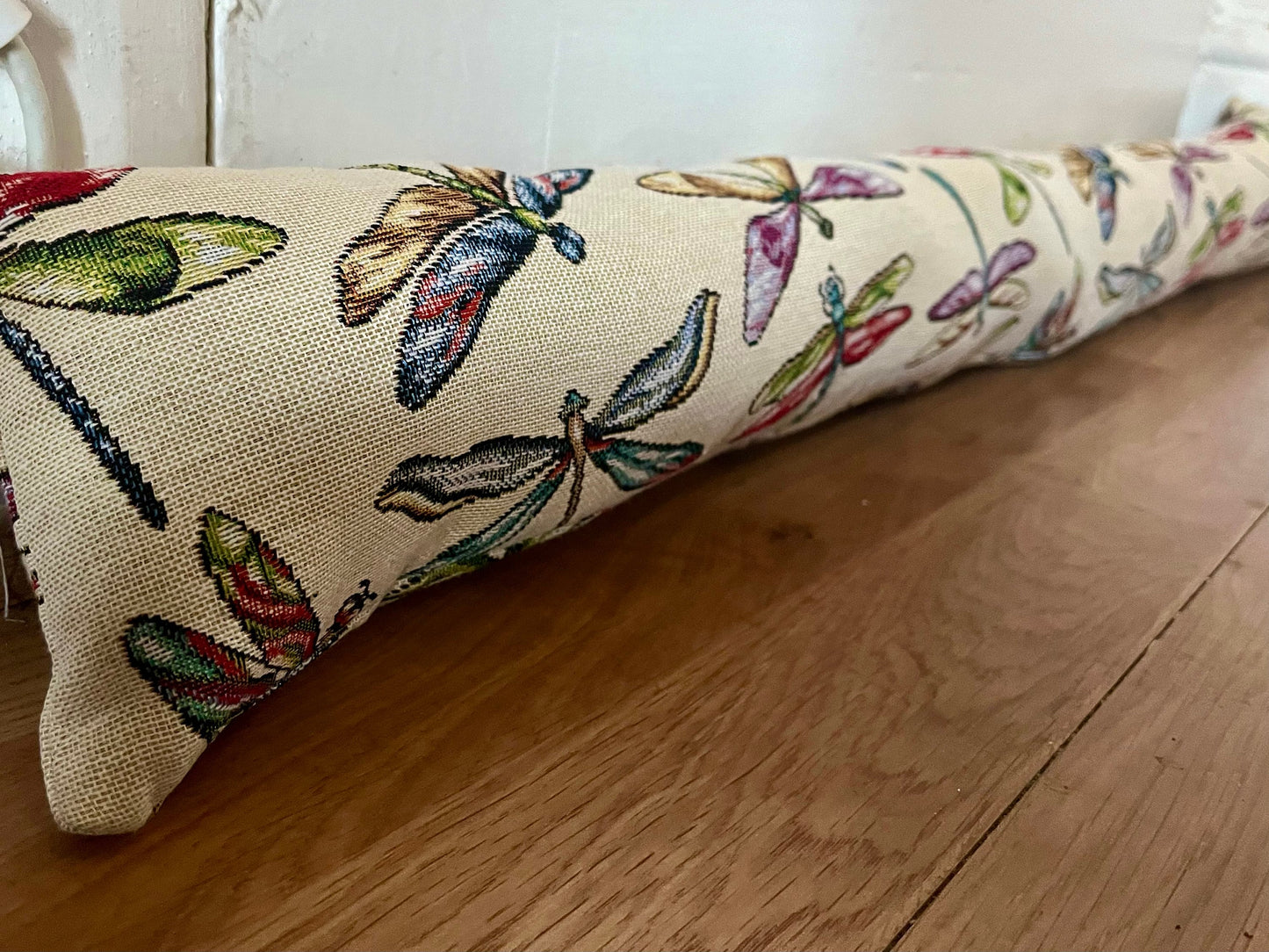 Dragonfly Tapestry Draught Excluder – Handmade Elegance