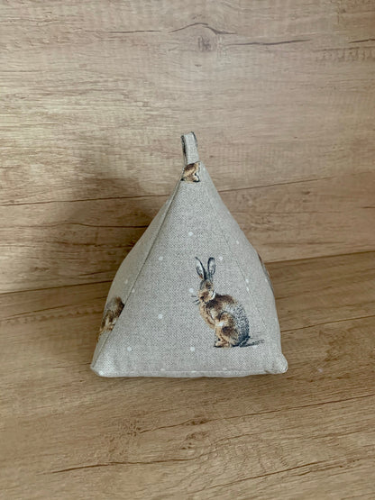 Mr Hare Print Pyramid Door Stop: Farmhouse Decor