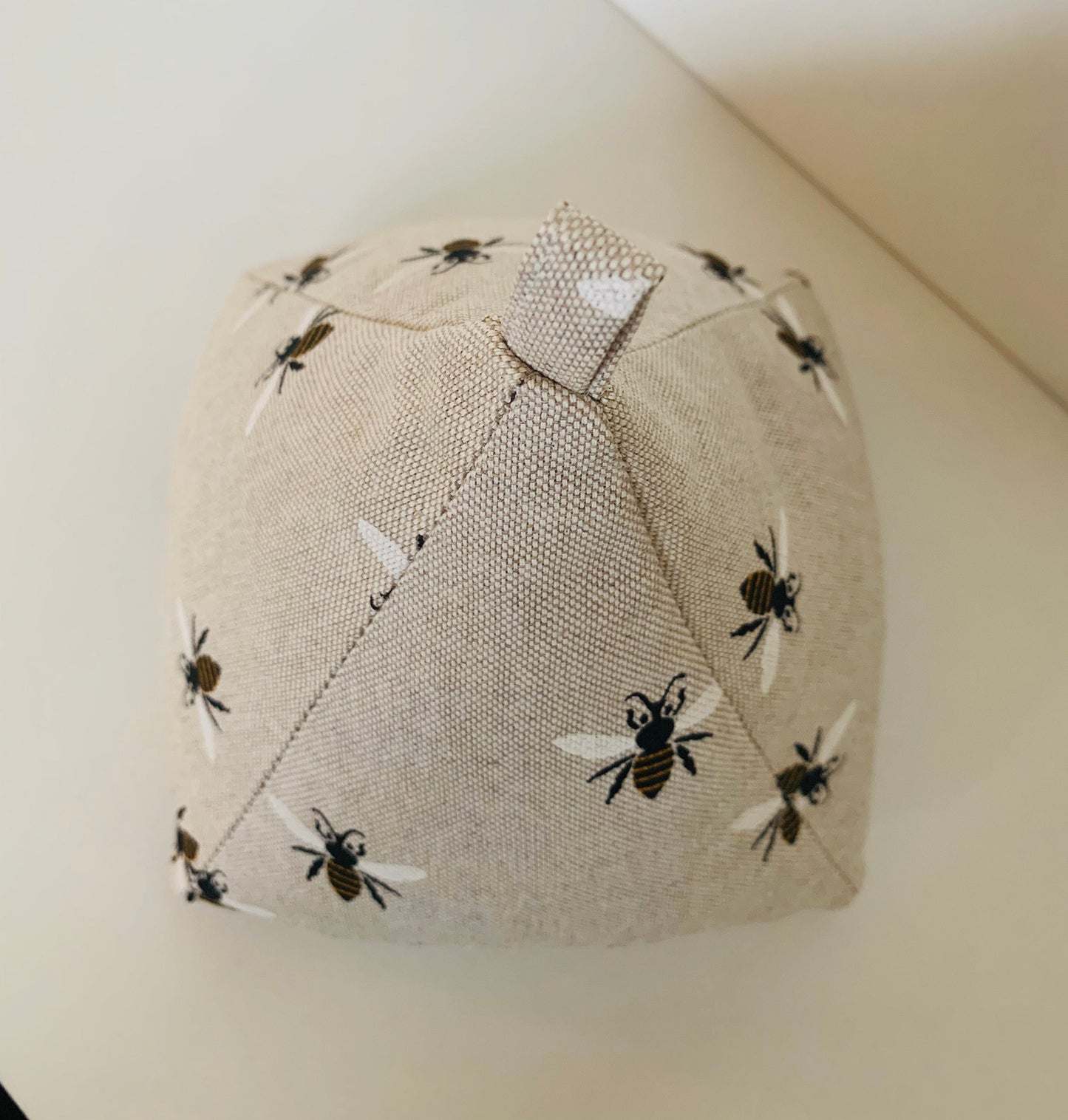 Bumble Bee Print Linen Door Stop: Nature Inspired Home Decor