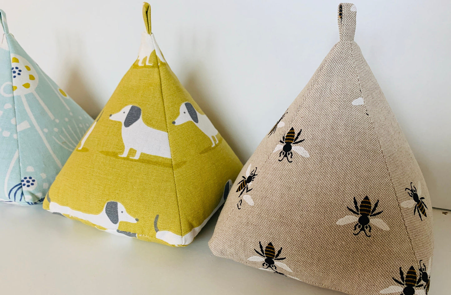 Bumble Bee Print Linen Door Stop: Nature Inspired Home Decor
