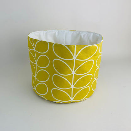 Yellow Stem Orla Kiely Plant Pot Covers: Retro Decor, Multiple Sizes