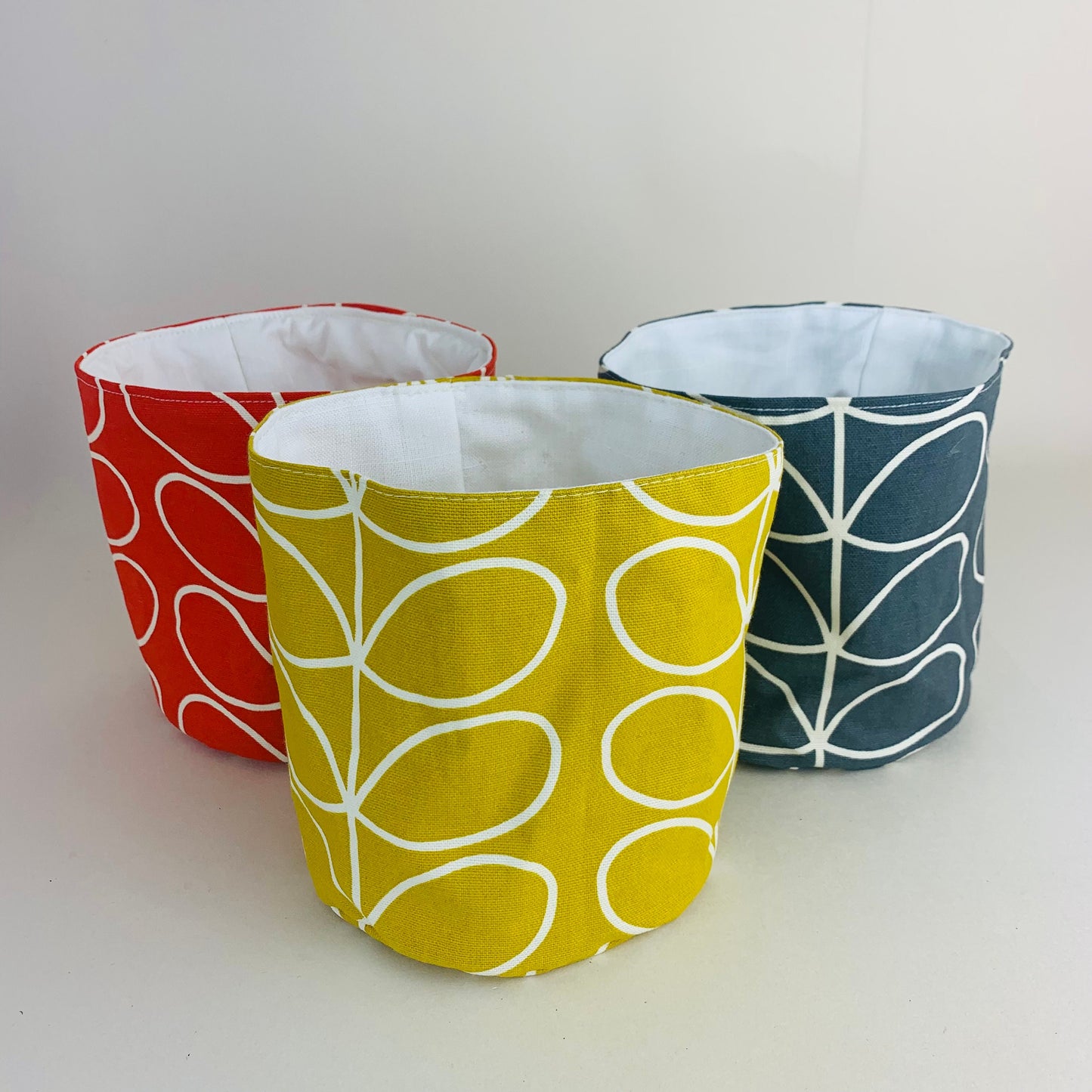 Yellow Stem Orla Kiely Plant Pot Covers: Retro Decor, Multiple Sizes