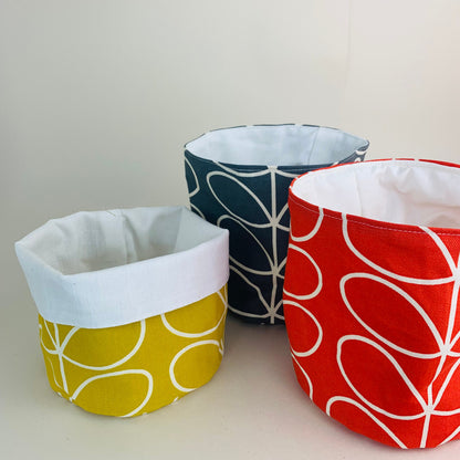 Yellow Stem Orla Kiely Plant Pot Covers: Retro Decor, Multiple Sizes