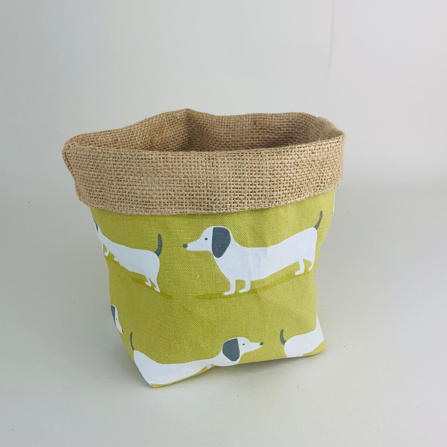 Yellow Dachshund Plant Pot Covers: Farmhouse Decor, Multiple Sizes