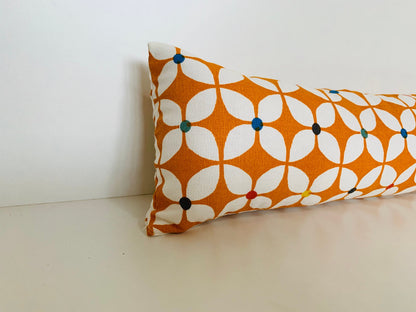 Retro Orange Wheat Weighted Draught Excluder – Eco-Friendly Farmhouse Decor