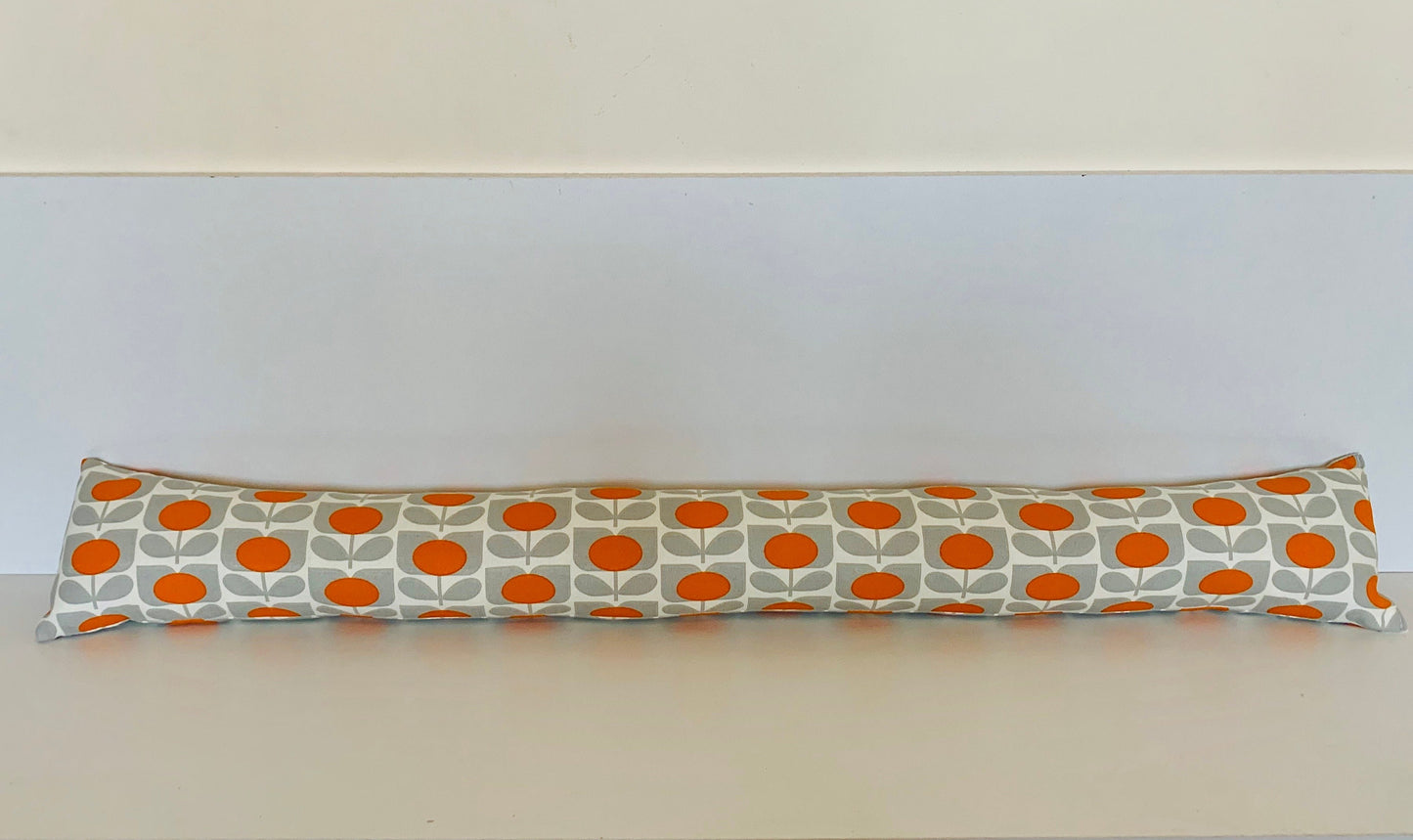 Grey & Orange Orla Kiely Draught Excluder – Handmade Retro Décor