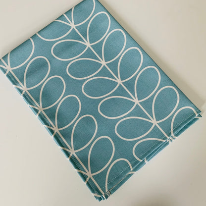 Orla Kiely Powder Blue Stem Tea Towels: Retro Kitchen Decor